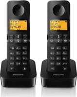 Philips D2602B/53 Duo Wireless DECT Asztali telefon - Fekete