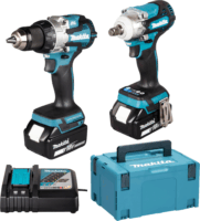 Makita DLX2533TJ DDF489 + DTW300 + 2x5Ah + Makpac Akkus fúró-csavarozó készlet ( 2 darab)