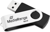 Mediarange MR910 USB-A 16GB Pendrive - Fekete / Ezüst