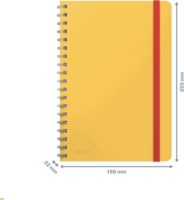 Leitz Cosy Soft touch 80 lapos B5 kockás spirálfüzet - Sárga