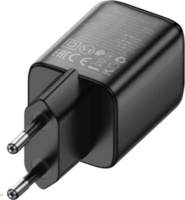 Hoco 1x USB-A + 1xUSB-C hálózati Gyorstöltő Adapter 30W - Fekete