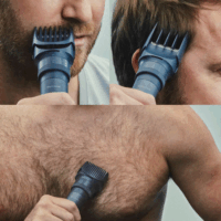 Panasonic X Shape Vezeték nélküli Akkus Nedves-Száraz Utazó Szakáll/Arc Borotva - Kék