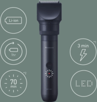 Panasonic X Shape Vezeték nélküli Akkus Nedves-Száraz Utazó Szakáll/Arc Borotva - Kék