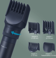 Panasonic X Shape Vezeték nélküli Akkus Nedves-Száraz Utazó Szakáll/Arc Borotva - Kék