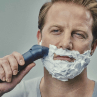 Panasonic X Shape Vezeték nélküli Akkus Nedves-Száraz Utazó Szakáll/Arc Borotva - Kék