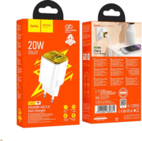 Hoco USB-A / USB-C Hálózati töltő Adapter 20W - Fehér
