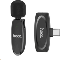 Hoco L15 Rádiós Lavalier csiptetős mikrofon szett - Fekete