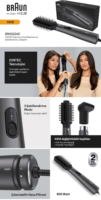 Braun AS 2.26 ION technológiás Hajszárító/Hajformázó 800 Watt - Fekete