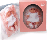 Puha játékbaba pink dobozban 33 cm