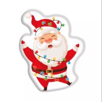 Bársonyos tapintású Mikulás mintás formapárna 40 cm