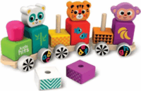 Kids Hits Fa vonat vidám állatokkal bébijáték