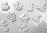 Pentart 24573 Karácsonyi Gipszkiöntő forma - 10 minta