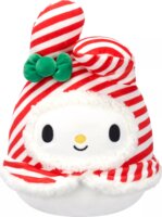 Squishmallows My Melody piros és fehér csíkos szalagokkal plüssfigura 20 cm