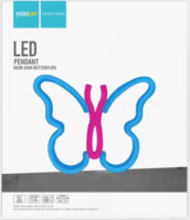 Yooup PM037933 LED Fali neon dekor 22,5x1,5x19 cm - Pillangó