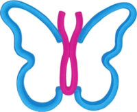 Yooup PM037933 LED Fali neon dekor 22,5x1,5x19 cm - Pillangó