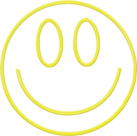 Yooup PM037944 LED Fali neon dekor 32x1.6x32 cm - Smile