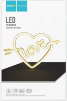 Yooup PM037934 LED Fali neon dekor 28.7x1.5x18 cm - Love felirat szívben