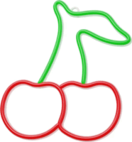 Yooup PM037931 LED Fali neon dekor 19.5x1.6x22.5 cm - Cseresznye