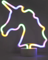 Yooup PM037920 LED Asztali neon dekor 24.5x8.5x28.5 cm - Unikornis