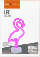 Yooup PM037919 LED Asztali neon dekor 12x8.5x29.5 cm - Flamingó