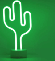 Yooup PM037923 LED Asztali neon dekor 18.5x8.5x28 cm - Kaktusz