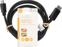 Nedis CCGL37101BK20 DisplayPort - HDMI kábel 2m - Fekete