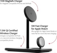 Twelve South HiRise Deluxe 3in1 Magsafe Töltőállvány 15W - Fekete