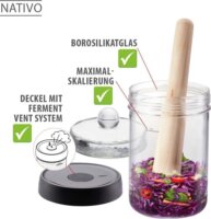 Gefu 15800 NATIVO Üveg Erjesztő készlet 4 darabos