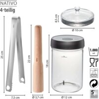 Gefu 15800 NATIVO Üveg Erjesztő készlet 4 darabos