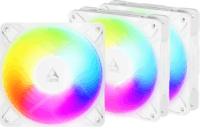 Arctic P12 Pro Reverse 120mm PWM ARGB Rendszerhűtő ventilátor 3db - Fehér