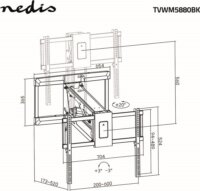 Nedis TVWM5880BK 32"-75" LCD TV / Monitor fali tartó konzol - Fekete
