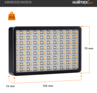 Walimex pro Rainbow LED RGBWW Zseb Stúdió lámpa 3000K-6500K / 12 Watt