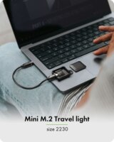 ICY BOX IB-1601MP-CU31 USB 3.2 Mini M.2 NVMe Külső SSD ház - Fekete