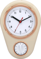 TOO CL-9616 Időzítős falióra 22,5cm - Bézs