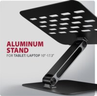 AXAGON STND-LQB Állítható 17.3" Laptop és Tablet Asztali Állvány - Fekete