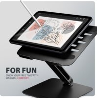 AXAGON STND-LQB Állítható 17.3" Laptop és Tablet Asztali Állvány - Fekete