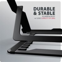 AXAGON STND-LAB Állítható / Dönthető 17.3" Laptop és Tablet Asztali Állvány - Fekete