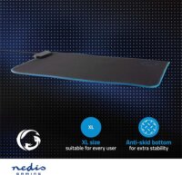 Nedis GMPDL110BK Gaming Egérpad LED Világítással 355 x 250 mm - Fekete