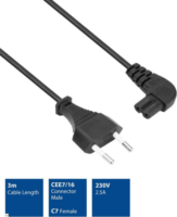 ACT AK5019 230V C7 Hálózati tápkábel 2m - Fekete