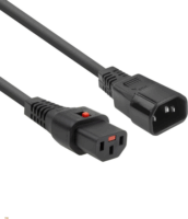 ACT AK5191 230V C13 - C14 Hosszabító tápkábel 1,5m - Fekete