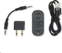Nedis BTTC2500BK Akkumulátoros Bluetooth 5.0 USB/Aux adó / vevő Adapter - Fekete