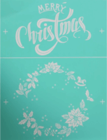 Pentart Karácsonyi koszorú Szita stencil Sablon