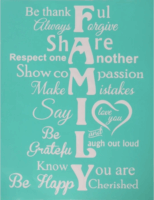 Pentart Family Szita stencil Sablon