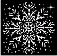 Stamperia The Owl s House snowflake Vastag stencil sablon