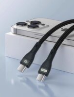 Conceptronic ETTA01B20 USB-C apa - USB-C apa Adat és Töltőkábel 100W 2m - Fekete