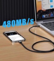 Conceptronic ETTA01B20 USB-C apa - USB-C apa Adat és Töltőkábel 100W 2m - Fekete