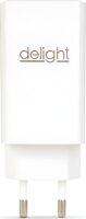 Delight 55042 USB-A + USB-C Hálózati Gyorstöltő Adapter 65W - Fehér