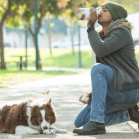 Asobu SDB1 Kutya itató Kulacs 0.975L - Fehér