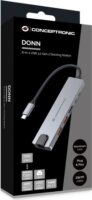 Conceptronic DONN29G 6in1 Univerzális USB-C Laptop dokkoló Állomás 140 Watt