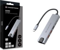 Conceptronic DONN29G 6in1 Univerzális USB-C Laptop dokkoló Állomás 140 Watt